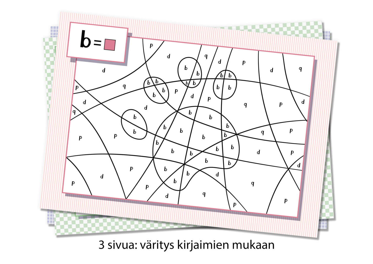 Hauska Kirjaimien Oppiminen Lapsille Q D P B Lukih iri ANKUVIO